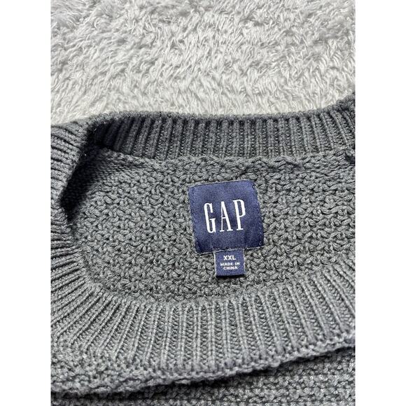 GAP Women's Textured Sweater Gray XXL 2XL Boxy Lagenlook Chunky Knit - Picture 3 of 11